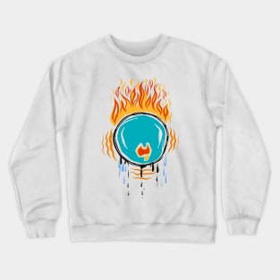 Illustration of a burning world Crewneck Sweatshirt